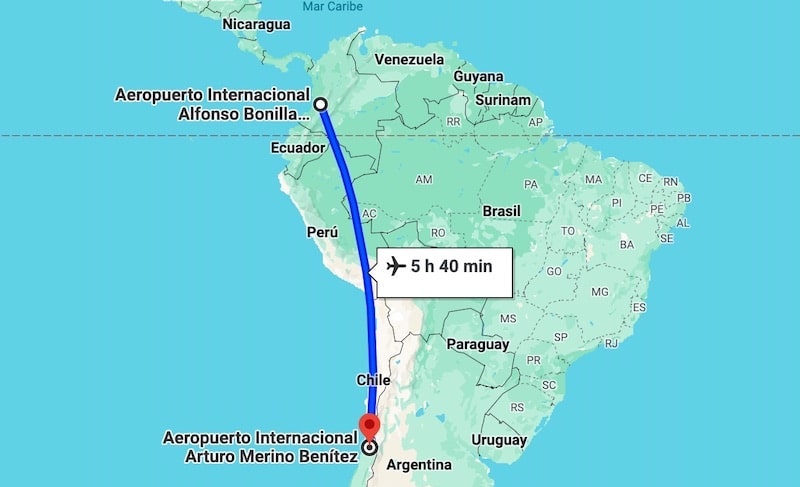 ¿Cómo llegar desde Colombia a Valle Las Trancas?