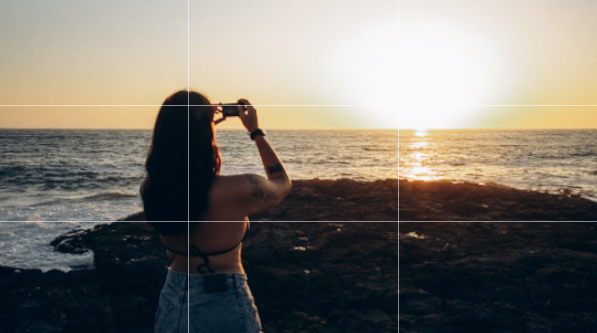 Encuadre de fotografía de paisaje.